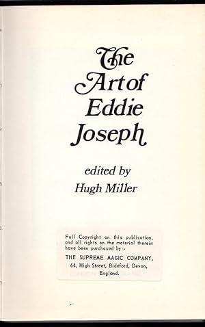 Imagen del vendedor de The Art of Eddie Joseph a la venta por Clausen Books, RMABA