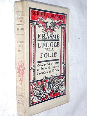 Image du vendeur pour L'loge de la folie mis en vente par Librairie Douin