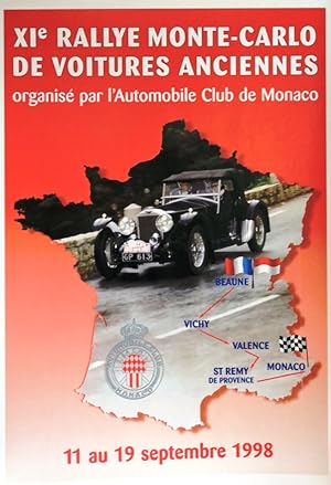 AFFICHE : XIème RALLYE MONTE-CARLO DE VOITURES ANCIENNES