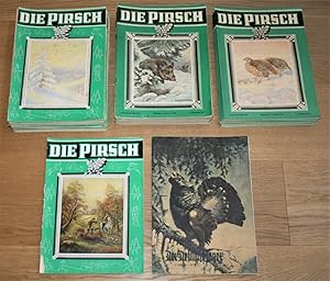 60 Hefte: Jagdzeitschrift "Die Pirsch". Jahrgang 1948, 1949, 1950, 1951.