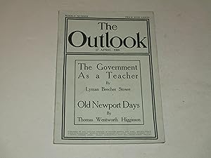 Imagen del vendedor de April 17,1909 The Outlook Magazine: Teddy Roosevelt in Italy - The Government As a Teacher - Old Newport Days - A Democratic House of Representatives - One Language for the Blind - The Economics of Spending a la venta por rareviewbooks