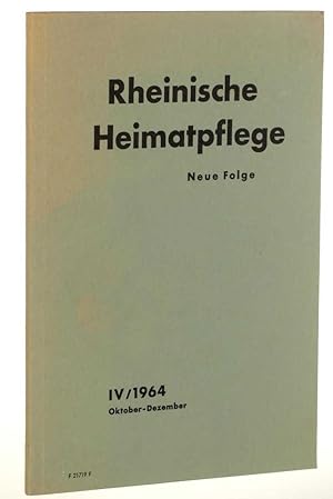 Image du vendeur pour Rheinische Heimatpflege. Neue Folge. IV/1964. Hrsg.: Verband Rheinischer Heimatmuseen. mis en vente par Antiquariat Lehmann-Dronke
