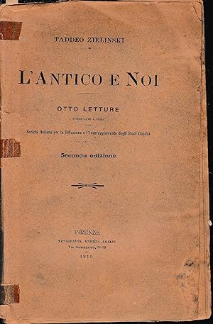 L'antico e noi, otto letture.