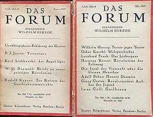 Das Forum. 3. Jahrgang, Heft 7 - 12 (April - September) 1919.