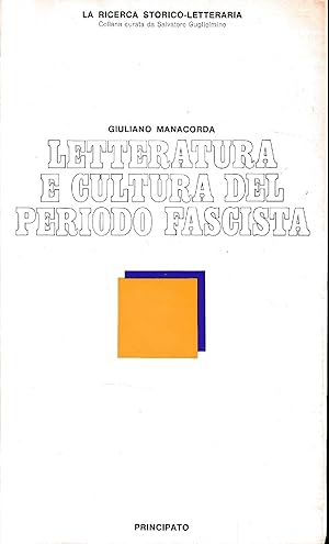 Letteratura e cultura nel periodo fascista