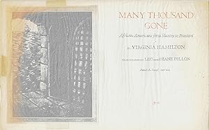 Imagen del vendedor de Title Page Mock-up for "Many Thousand Gone: African Americans from Slavery to Freedom" a la venta por E. M. Maurice Books, ABAA