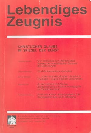 Seller image for Christlicher Glaube im Spiegel der Kunst - Lebendiges Zeugnis 50. Jahrgang 1995 Heft 4 Hrsg.: Bonifatiuswerk der Deutschen Katholiken e.V. for sale by Versandantiquariat Nussbaum