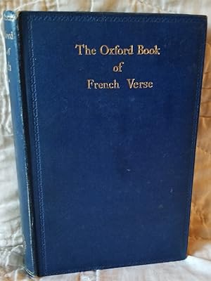 Immagine del venditore per The Oxford Book of French Verse venduto da CS Books and More