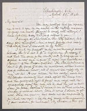 [Autograph Letter, Signed, to US Consul Thomas Aspinwall in London Discouraging War with England ...