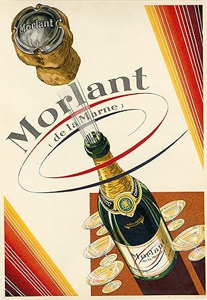 "MORLAND" Affiche d'intérieur originale entoilée / Litho vers 1925