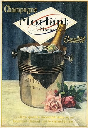 "MORLAND" Affiche d'intérieur originale entoilée / Litho par VIRTEL vers 1925