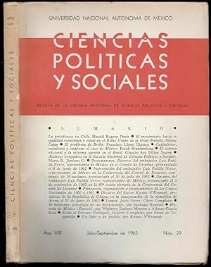 Immagine del venditore per Capitalismo, socialismo y empresa: el caso de Mexico in Ciencias Politicas y Sociales Ano VIII Number 29 venduto da The Book Collector, Inc. ABAA, ILAB