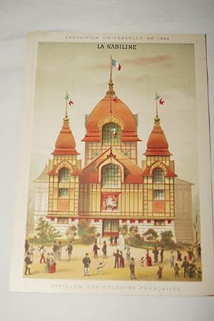 Rare Chromo Lu Lefèvre Utile Exposition Universelle 1889 Pavillon Rustique 