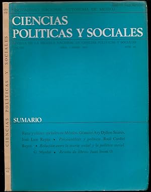 Bild des Verkufers fr Relacion entre la teoria social y la politica social in Ciencias Politicas y Sociales Ano XIII (8) Number 48 zum Verkauf von The Book Collector, Inc. ABAA, ILAB