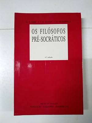 Bild des Verkufers fr Os Filsofos Pr-Socrticos zum Verkauf von Libros Ambig