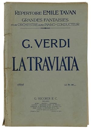 LA TRAVIATA. Répertoire Emile Tavan - Grandes Fantasies pour orchestre avec Piano-conducteur.: