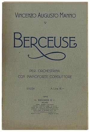 BERCEUSE. Per orchestrIna con Pianoforte Conduttore.: