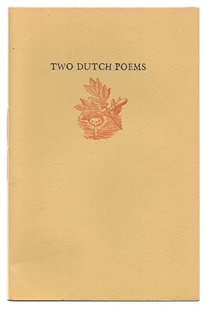 Seller image for Two Dutch Poems for sale by Arundel Books