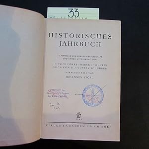Bild des Verkufers fr Historisches Jahrbuch - 60. Band (Im Auftrag der Grres-Gesellschaft herausgegeben) zum Verkauf von Bookstore-Online
