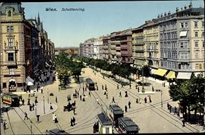 Ansichtskarte / Postkarte Wien 1. Innere Stadt Österreich, Schottenring, Straßenbahnen
