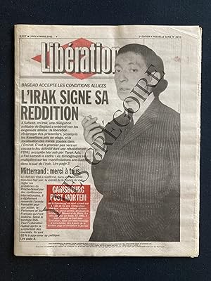 LIBERATION-N°3043-LUNDI 4 MARS 1991-SERGE GAINSBOURG