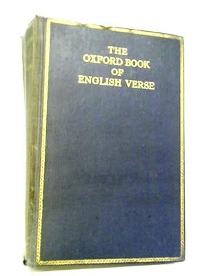 Image du vendeur pour The Oxfiord Book Of English Verse 1250 -1918 mis en vente par World of Rare Books