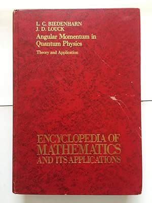 Immagine del venditore per Encyclopedia of Mathematics and its Applications Vol. 8. Angular Momentum in Quantum Physics: Theory and Application venduto da Libreria Anticuaria Camino de Santiago