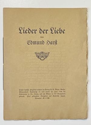 Imagen del vendedor de Lieder der Liebe. a la venta por Treptower Buecherkabinett Inh. Schultz Volha