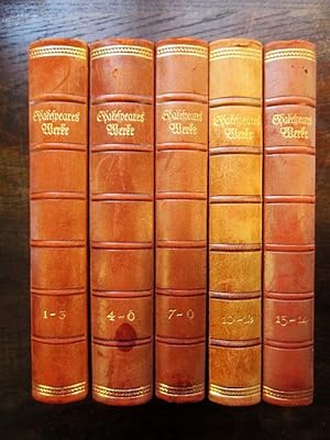 Shakespeares Werke in vierzehn Teilen (in 5 Bänden komplett). Übersetzt von Schlegel und Tieck. H...