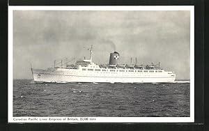 Bild des Verkufers fr Ansichtskarte Passagierschiff Empress of Britain in Fahrt, Canadian Pacific Line zum Verkauf von Bartko-Reher