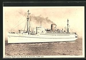 Bild des Verkufers fr Ansichtskarte Passagierschiff Empress of Australia, Canadian Pacific Line zum Verkauf von Bartko-Reher