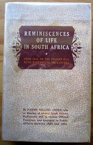 Image du vendeur pour Reminiscences of Life in South Africa from 1846 to the Present Day mis en vente par CHAPTER TWO