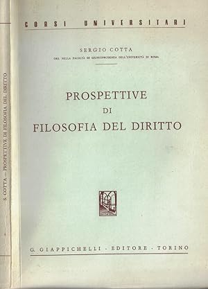 Bild des Verkufers fr Prospettive di filosofia del diritto zum Verkauf von Biblioteca di Babele