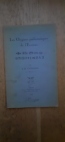 Immagine del venditore per Les origines prhistoriques de l criture. venduto da Librairie Sainte-Marie