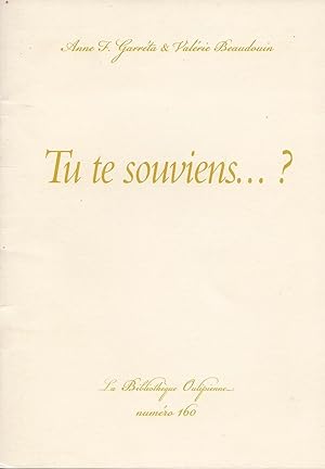 Seller image for Tu te souviens.? for sale by Librairie Les Autodidactes - Aichelbaum