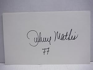 JOHNNY MATHIS - SINGER - AUTOGRAPH