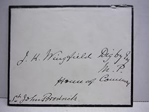 Seller image for 1907: ST. JOHN BRODERICK - IRISH POLITICIAN - HANDWRITTEN ENVELOPE for sale by Imperial Books and Collectibles