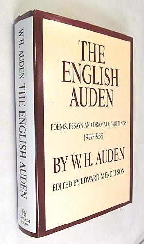 Bild des Verkufers fr The English Auden Poems, Essays, And Dramatic Writings, 1927 - 1939 zum Verkauf von Renaissance Books