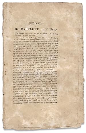 Remarks of Mr. Bartlett, of N. Hamp. [caption title of 1820s Speech of Ichabod Bartlett of New Ha...