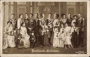 Ansichtskarte / Postkarte Deutsches Kaiserhaus unter Kaiser Wilhelm II., Auguste Viktoria, Gruppe...