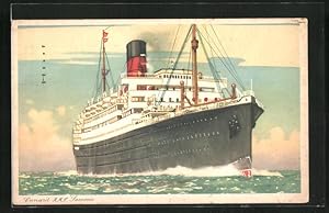 Künstler-Ansichtskarte Passagierschiff RMS Samaria, Cunard Line
