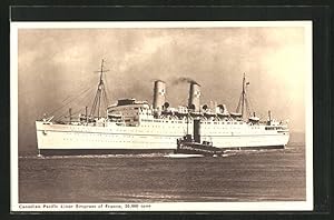 Bild des Verkufers fr Ansichtskarte Passagierschiff Empress of France, Canadian Pacific Liner auf hoher See zum Verkauf von Bartko-Reher