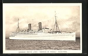 Bild des Verkufers fr Ansichtskarte Passagierschiff Empress of France, Canadian Pacific Liner zum Verkauf von Bartko-Reher