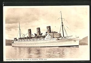 Bild des Verkufers fr Ansichtskarte Passagierschiff Empress, Canadian Pacific Liner zum Verkauf von Bartko-Reher