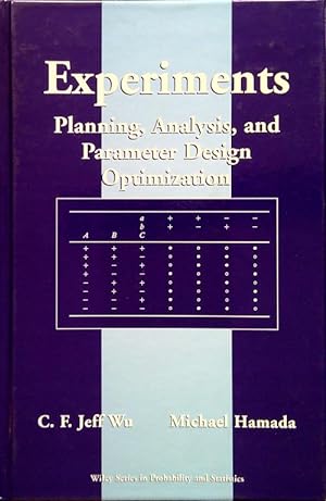 Experiments: Planning Analysis and Parameter Design Optimization