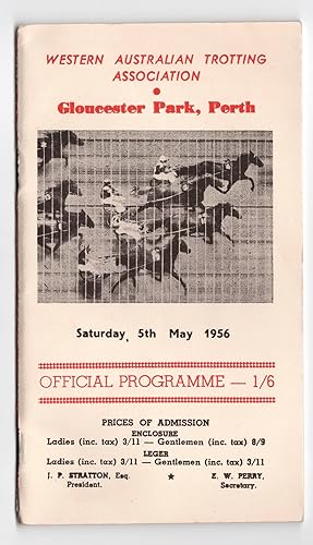 Gloucester Park, Perth. Official Programme. Saturday, 5th May, 1956.