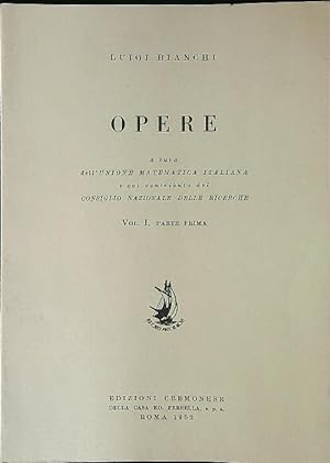 Bild des Verkufers fr Opere vol. I parte prima zum Verkauf von Librodifaccia