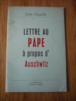 Lettre au Pape à propos d'Auschwitz
