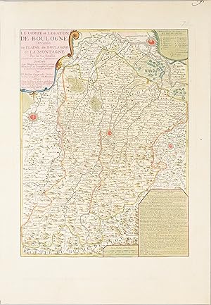 Immagine del venditore per Le comt et legation de Boulogne divise en plaine de Boulogne et la Montagne par la Via Emelia subdivis en trois Capitaineries dresse sur Magin et rectifie sur les Memoires de Pompeio Vizani et autres Nouveaux Auteurs. Par I.B. Nolin Geographe Ordin venduto da Pingel Rare Books