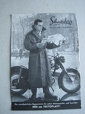 Schneiders Touring-Mantel, Touring outfit, Kleinplakat (Größe: 30 x 21 cm), doppelseiteg bedruckt...